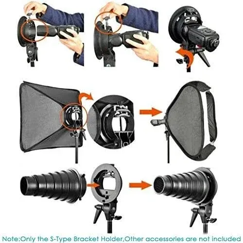 Neewer S-Type Bracket Holder Mount for Speedlite Flash