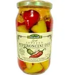 Fine Food Dittmann Greek Stuffed Peperoncini Duo - Greek Green and Red Peperoncini Stuffed with Cream Cheese and Feta 32.80oz