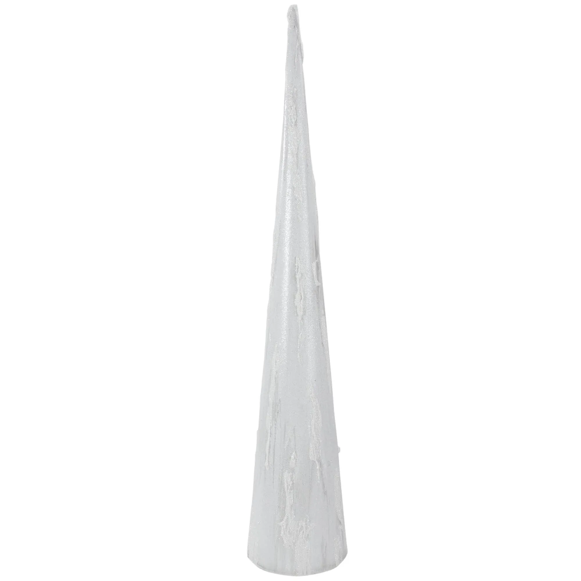 Northlight Marbled Glitter Cone Christmas Tree - 24" - White and Gray