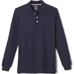 Boys 4-20 French Toast School Uniform Long-Sleeve Pique Polo, Size: Small, Navy