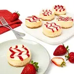 David's Cookies Strawberry Swirl Mini Cheesecakes - Fresh Baked, Soft, and Delicious Gift Idea - Great for Sharing at Parties, Events, or with Family