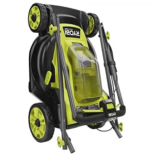 RYOBI 18V ONE+ HP Brushless 16\'\' Lawn Mower Kit 2 Batteries GREEN