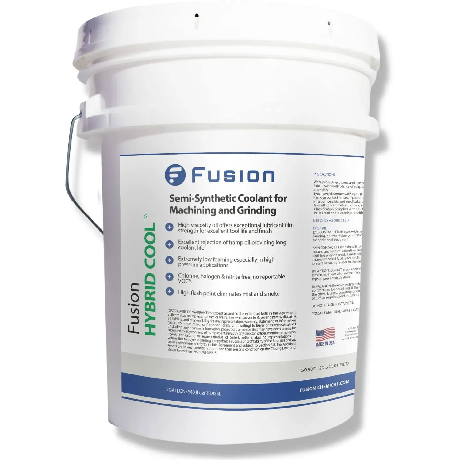 Advanced General Purpose Coolant for Cutting and Grinding Machine Shop Operations | Ultimate Human/Enviro Friendly | Fusion Hybrid Cool (5 Gallon)