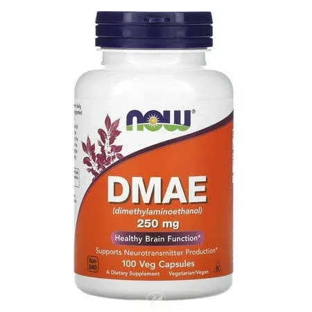 NOW Dmae 250mg , 100 Capsules(Pack of 2)