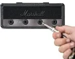 Licensed Marshall Jack Rack- Wall mounting Guitar amp Key Hanger. Includes 4 Guitar Plug Keychains and 1 Wall mounting kit. Easy Installation. (Stealth)