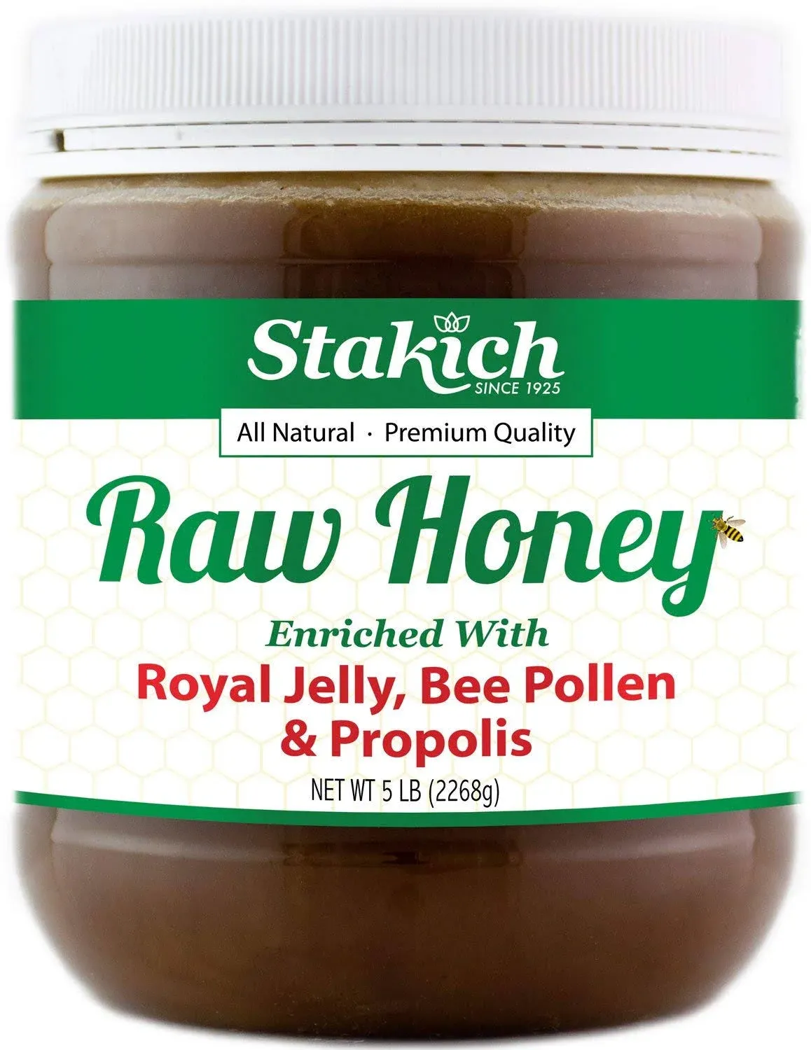 Royal Jelly, Bee Pollen & Propolis Enriched Raw Honey