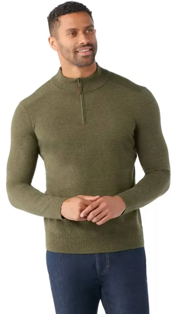 Smartwool Sparwood Half Zip Sweater - Men's L Toasted Coconut Heather