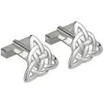 Solvar Rhodium Plated Celtic Knot Cufflinks