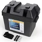 Camco RV Standard Lightweight Battery Box,Heavy-duty Corrosion-Resi<wbr/>stant,Black