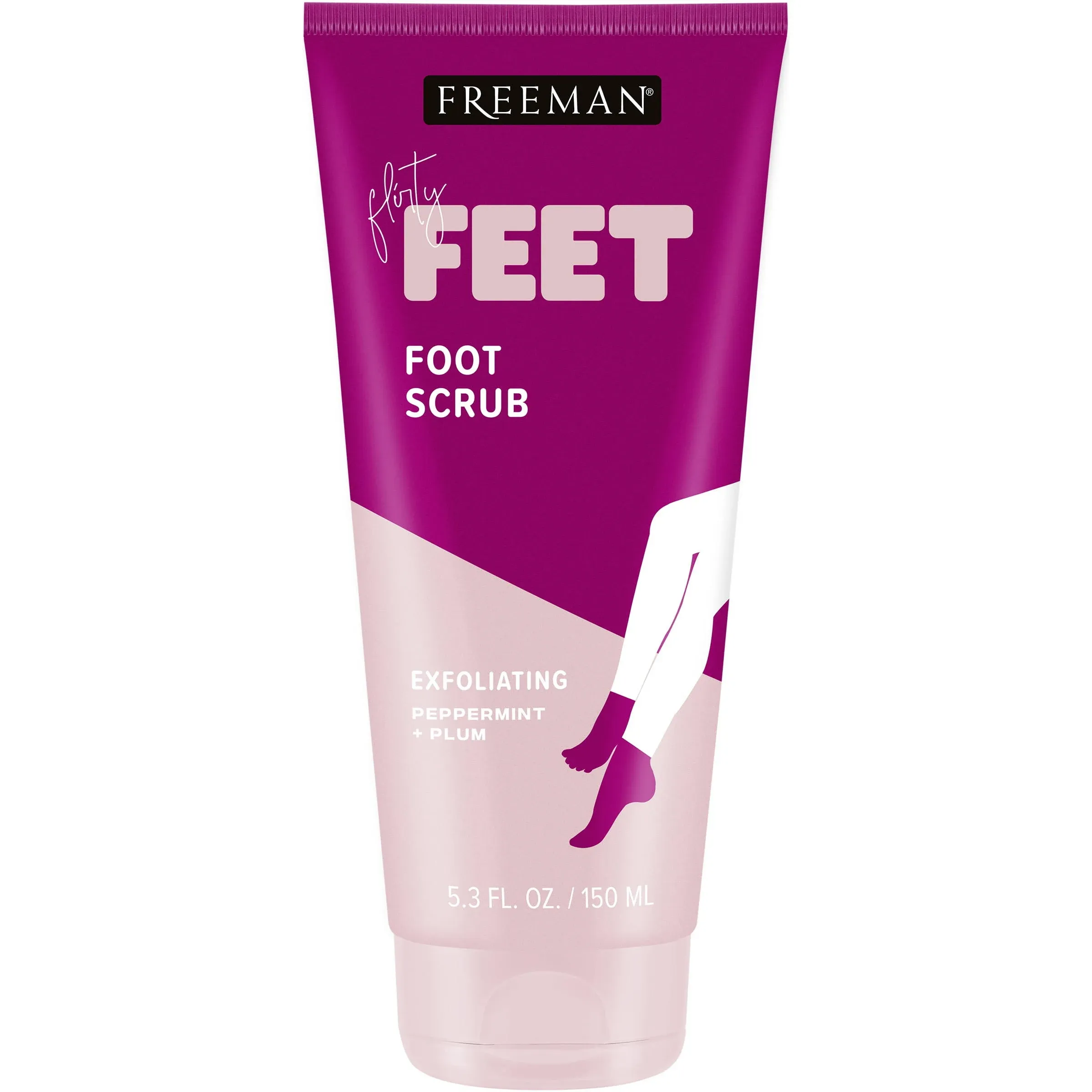 Freeman Bare Foot Exfoliating foot scrub Peppermint and Plum 5.3 oz