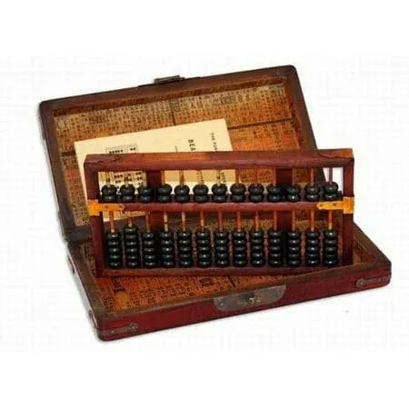 Vintage Chinese Wooden Bead Arithmetic Abacus W. Instruction