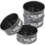 Hiware 4-Inch Mini Springform Pan Set, 4 Piece Small Nonstick Cheesecake Pan 