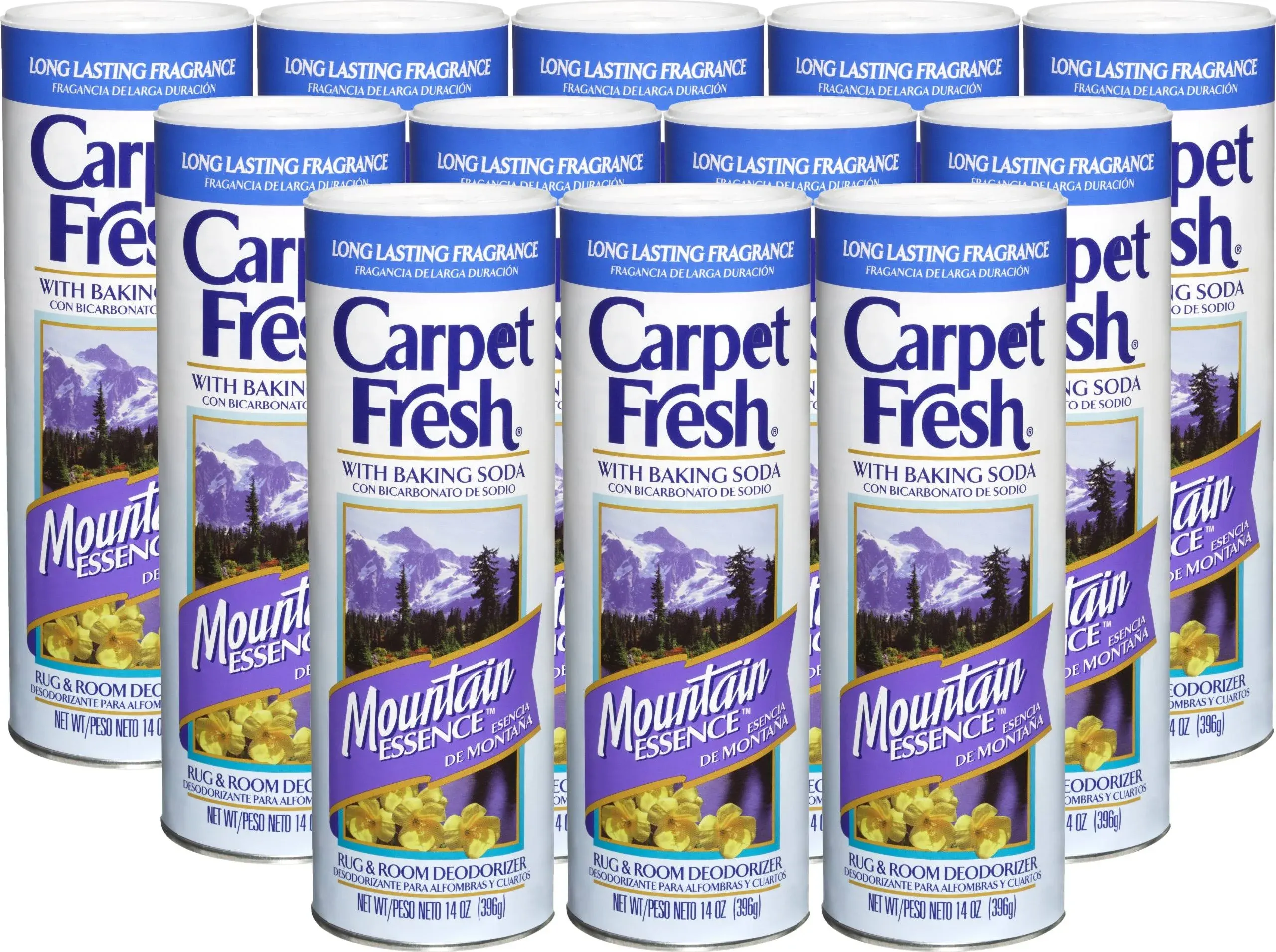 Carpet Fresh Rug and Room Deodorizer with Baking Soda, Cinnamon Apple Fragrance, 14 OZ [12-Pack]