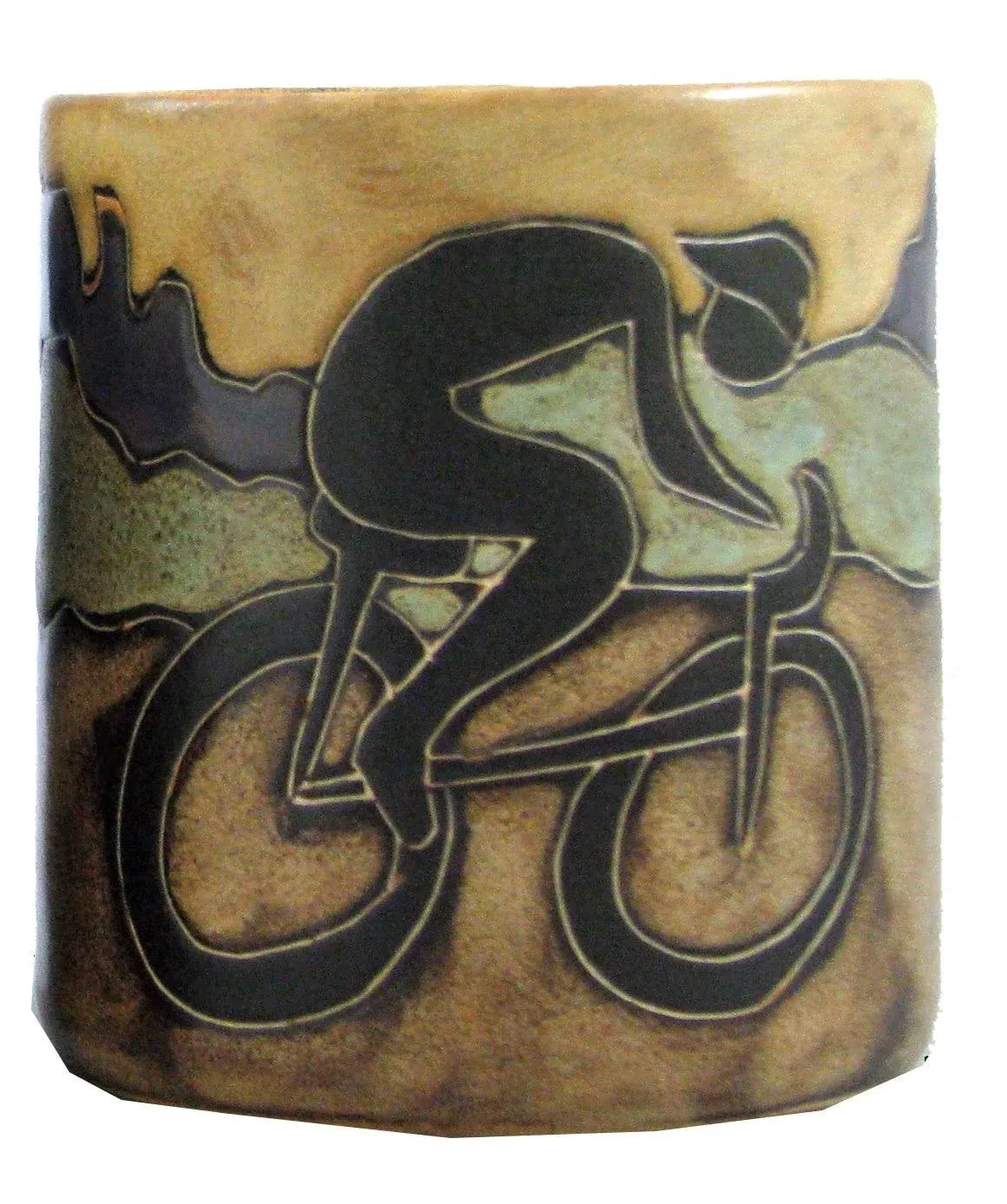 Mara Stoneware Mug - Bicyclist- 16 oz