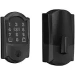 Schlage BE499WBCAM622 Encode Plus Camelot Touchscreen Electronic Deadbolt with WiFi - Matte Black