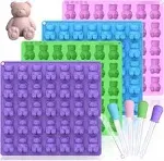 Large Gummy Bear Molds 5 ML, BPA-FREE Silicone Chocolate Candy Gummy Molds wi...