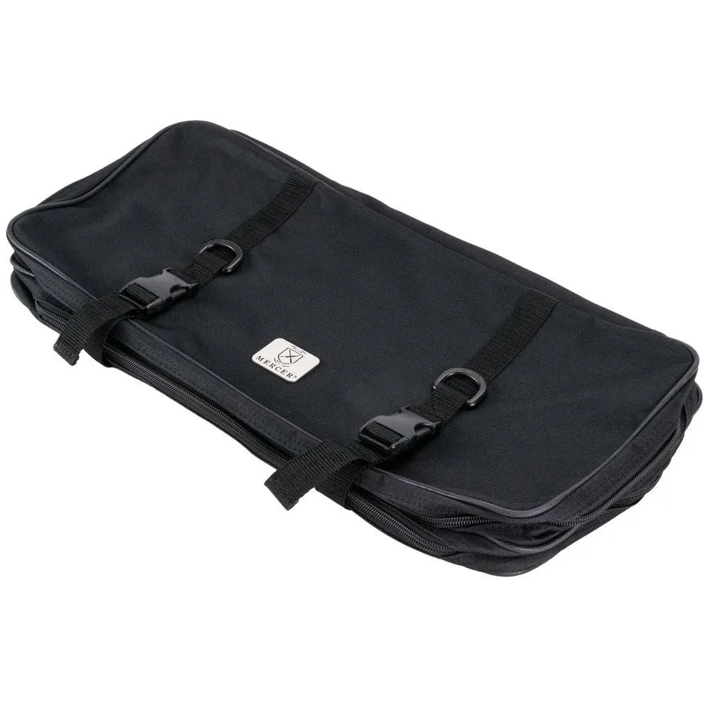 Mercer Culinary Double-Zip 17-Pocket Knife Case,Black