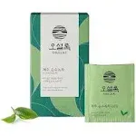 OSULLOC Pure Green Tea (Mild, Clean tasting Aroma), USDA Organic, Premium Blended Tea from Jeju, Tea Bag Series 20 count, 1.06 oz, 30g