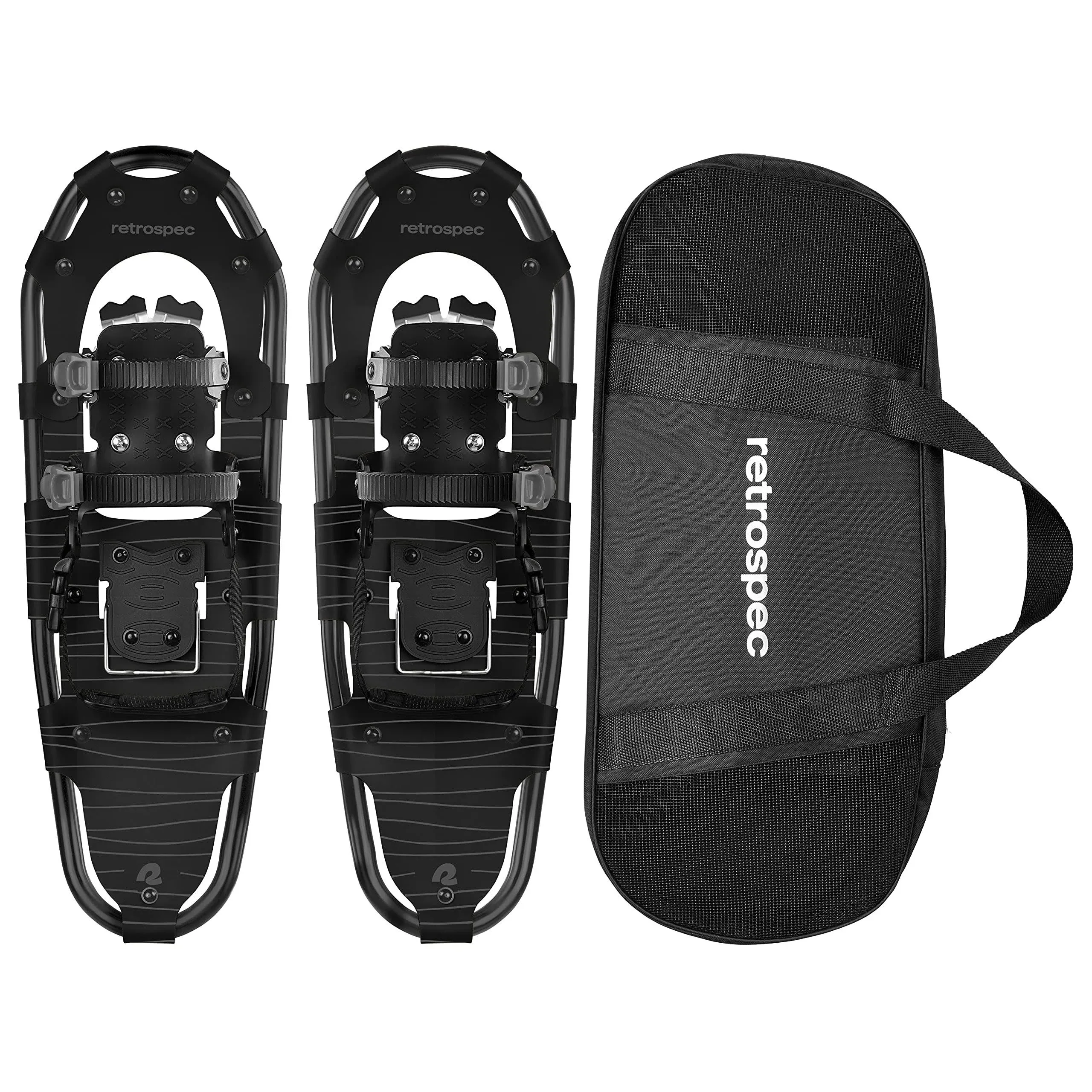 Retrospec Drifter Snowshoe for Men & Women - Aluminum Frames & a Double-Rachet Binding System - Lightweight All Terrain Snow Shoes