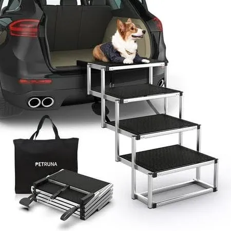 Petruna Dog Car Ramp for Large Dogs, Portable Aluminum Foldable Pet Ladder Ramp ...