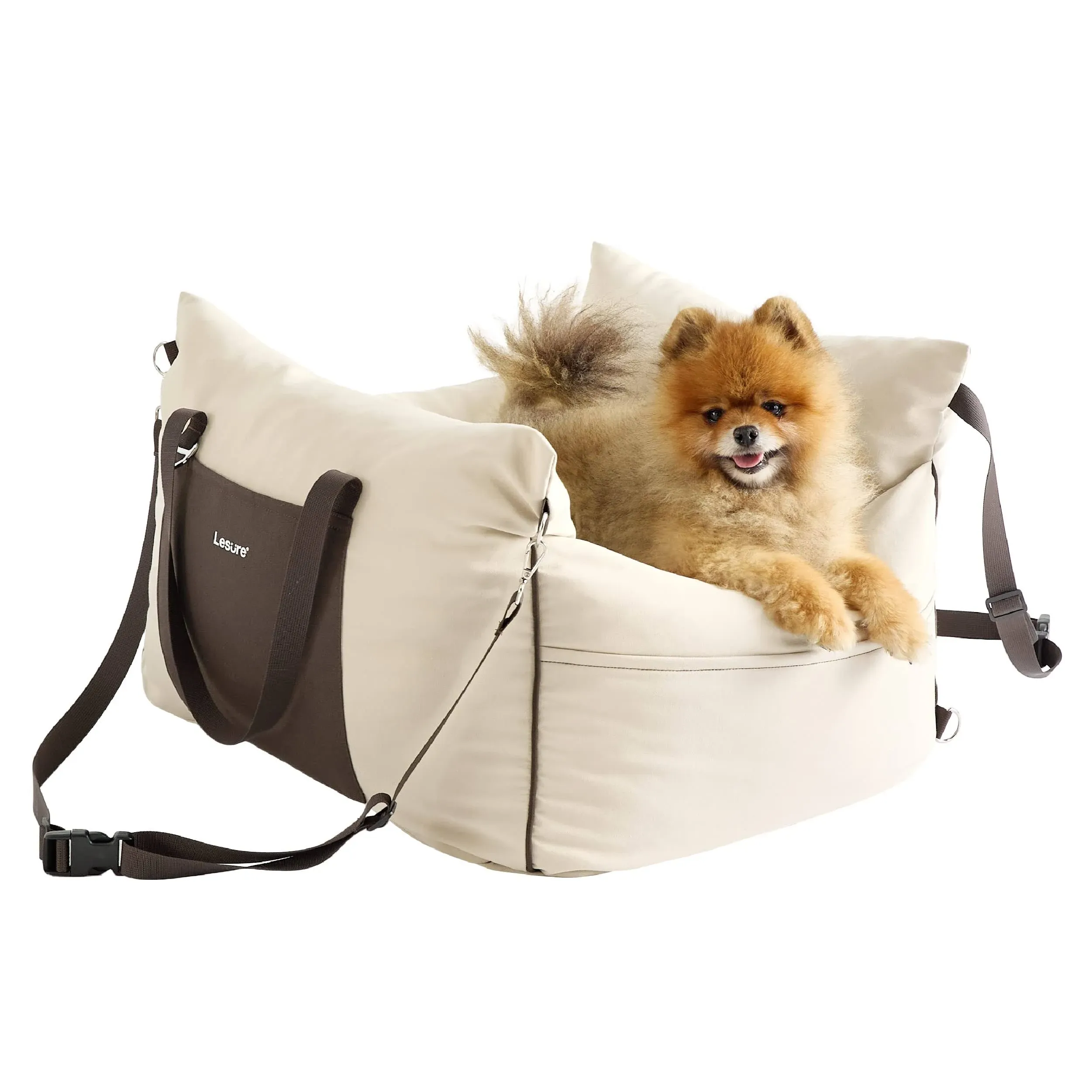 Lesure Small Dog Car Seat for Small Dogs - Waterproof Dog Booster Seat for Ca...