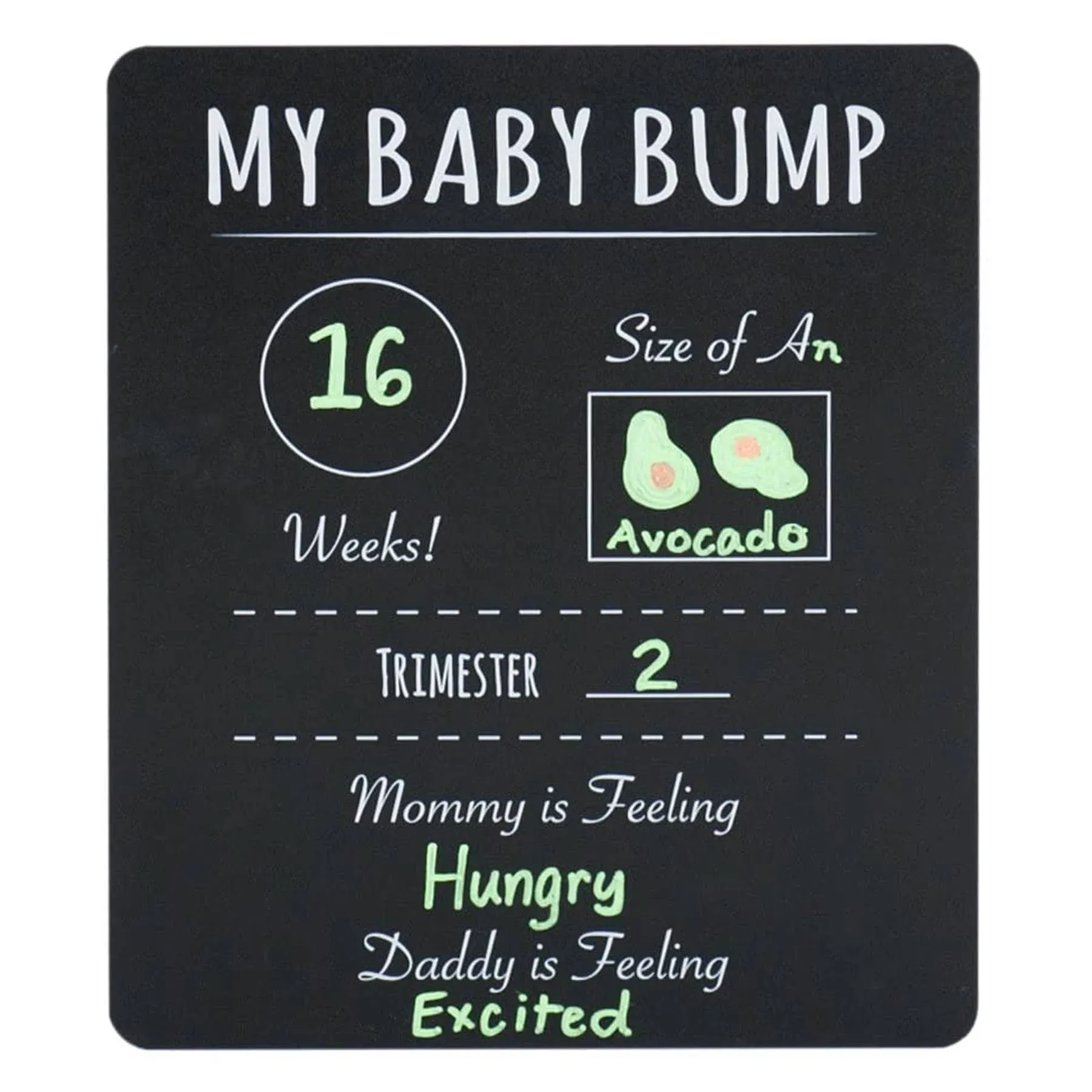 Canopy Street Pregnancy Timeline Chalkboard Sign/My Baby Bump Infant Milestone Photo Prop Board / 10" x 12" Baby Shower Sign