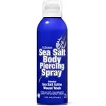 H2Ocean Sea Salt Body Piercing Spray - Saline Piercing Spray for Piercings & Body Modifications - Drug-, Preservative- & GMO-Free Vegan Piercing Aftercare - 6 oz