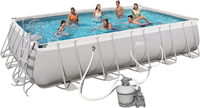 Bestway Oval Above Ground Pool Set (10' x 6'7" x 33") Includes Filter Pump & ChemConnect Dispenser