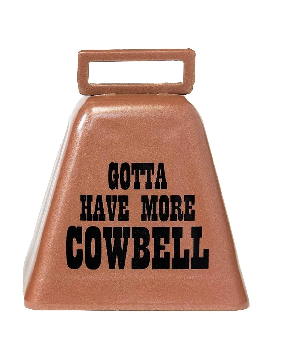 Bevin Bells "Gotta Have More Cowbell" (X-Small) | Kentucky Cow Bell w/Copper Color | Made from Steel | Loud Noise Makers w/Handle | Made in CT, USA