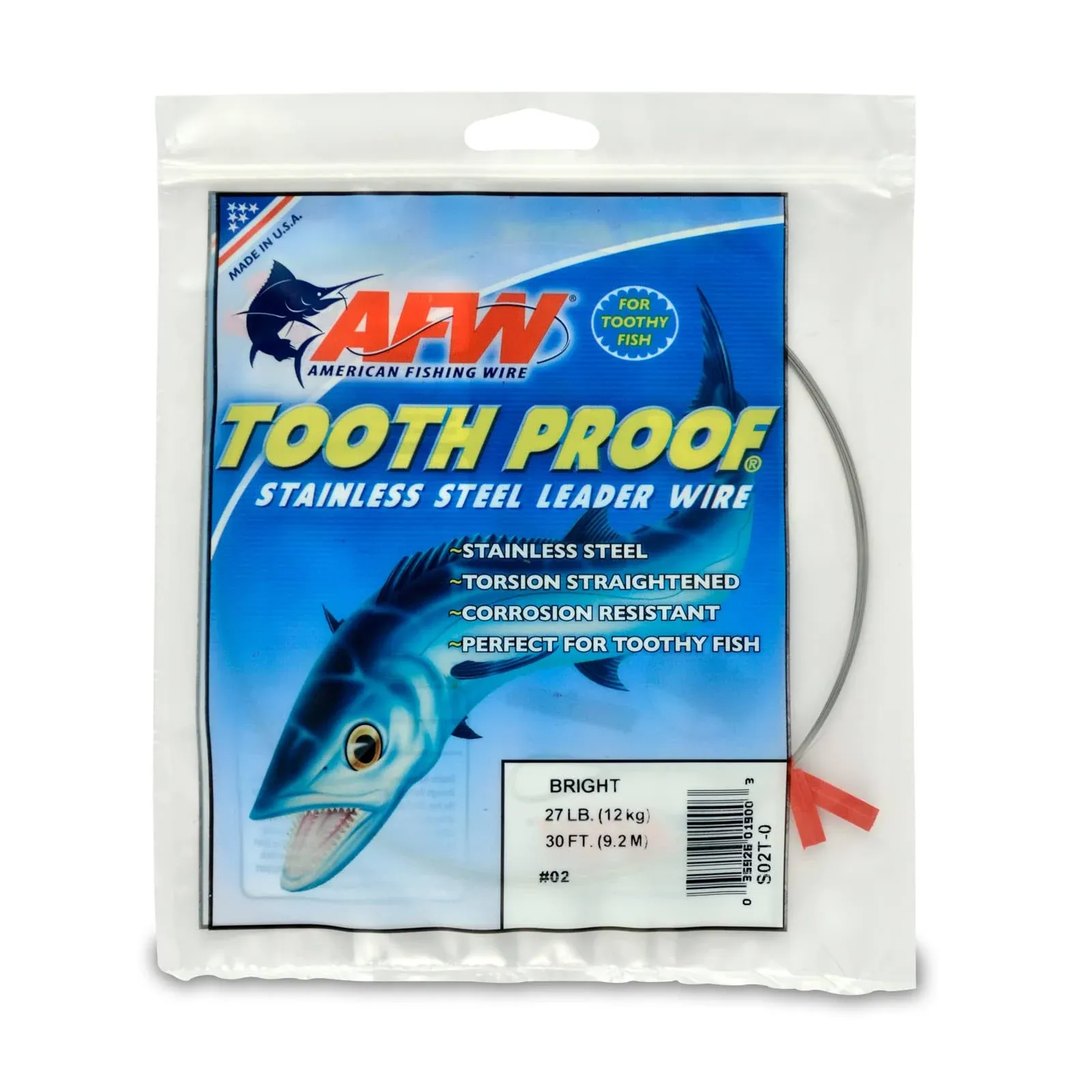 AFW Tooth Proof Stainless Steel Leader Single Strand Wire