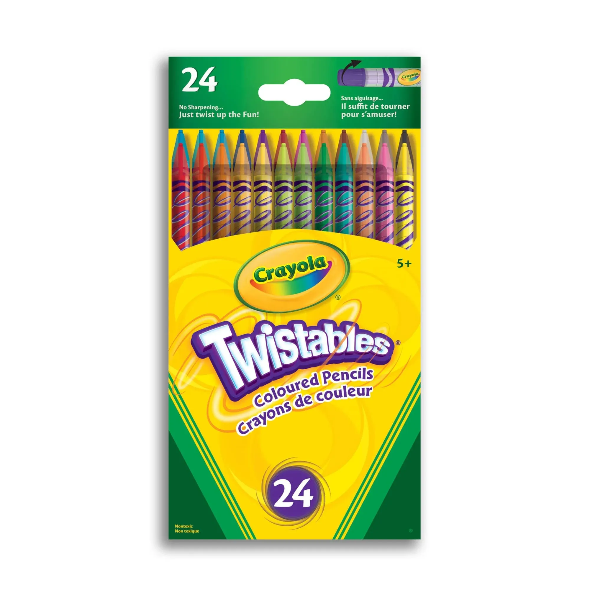 Crayola Twistables Colored Pencil Set (50ct), Kids Art Supplies, Colored Pencils For Kids, Cute Back to School Supplies, 4+ [Amazon Exclusive]