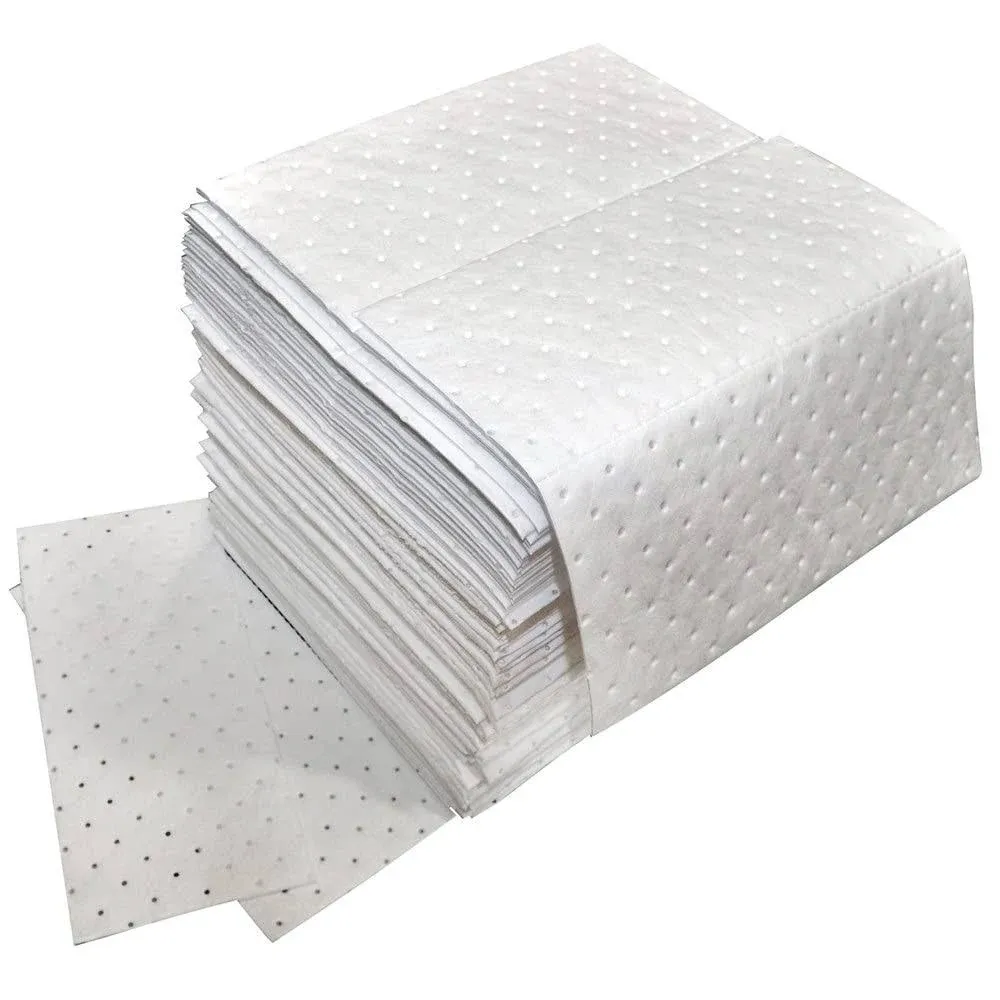 Heavy Weight Oil Absorbent Pads, Absorbing Mats, 20" Length x 15" Width,2pack