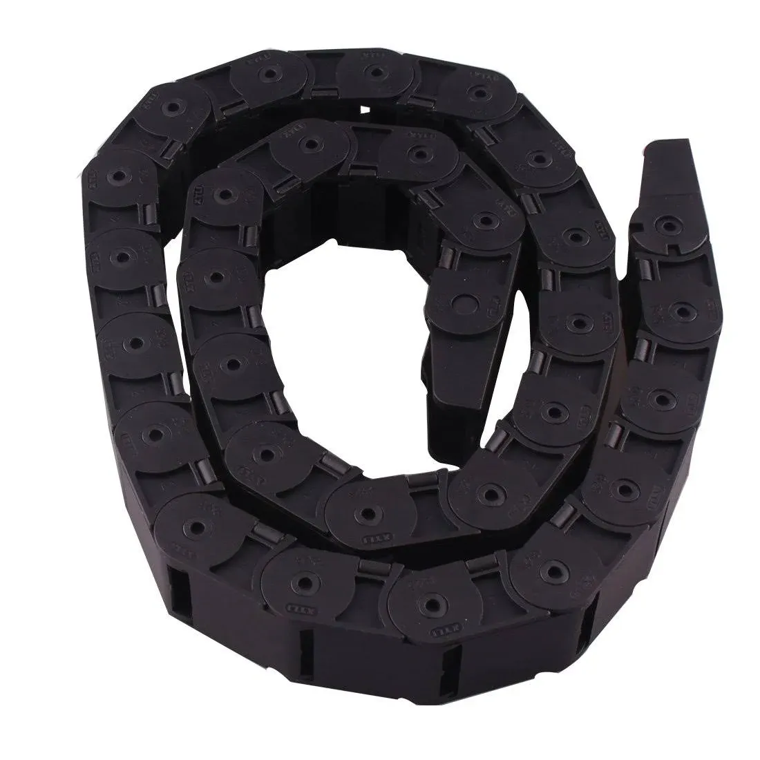 1M 18 x 25mm Plastic Open One Side Type CNC Machine Tool Cable Drag Chain Wire Carrier Black Ted Lele (18mm x 25mm)