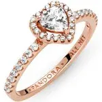 Pandora Sparkling Elevated Heart Ring