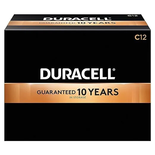 Duracell PGD MN1400 Coppertop Battery, Alkaline, C Size (Pack of 12)