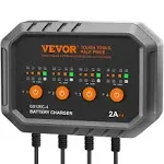 VEVOR Smart Battery Charger, 8-Amp, LiFePO4 Lead-Acid (AGM / Gel / SLA) Car Battery Charger, Fully-Automatic Charger Maintainer Desulfator for Boat Motorcycle Lawn Mower Golf Cart Marine Deep Cycle