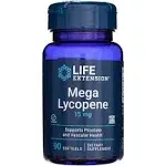 Life Extension, Mega Lycopene, 15mg, Lycopin aus Tomatenextrakt, 90 Weichkapseln, Laborgeprüft, Glutenfrei, Sojafrei, Ohne Gentechnik