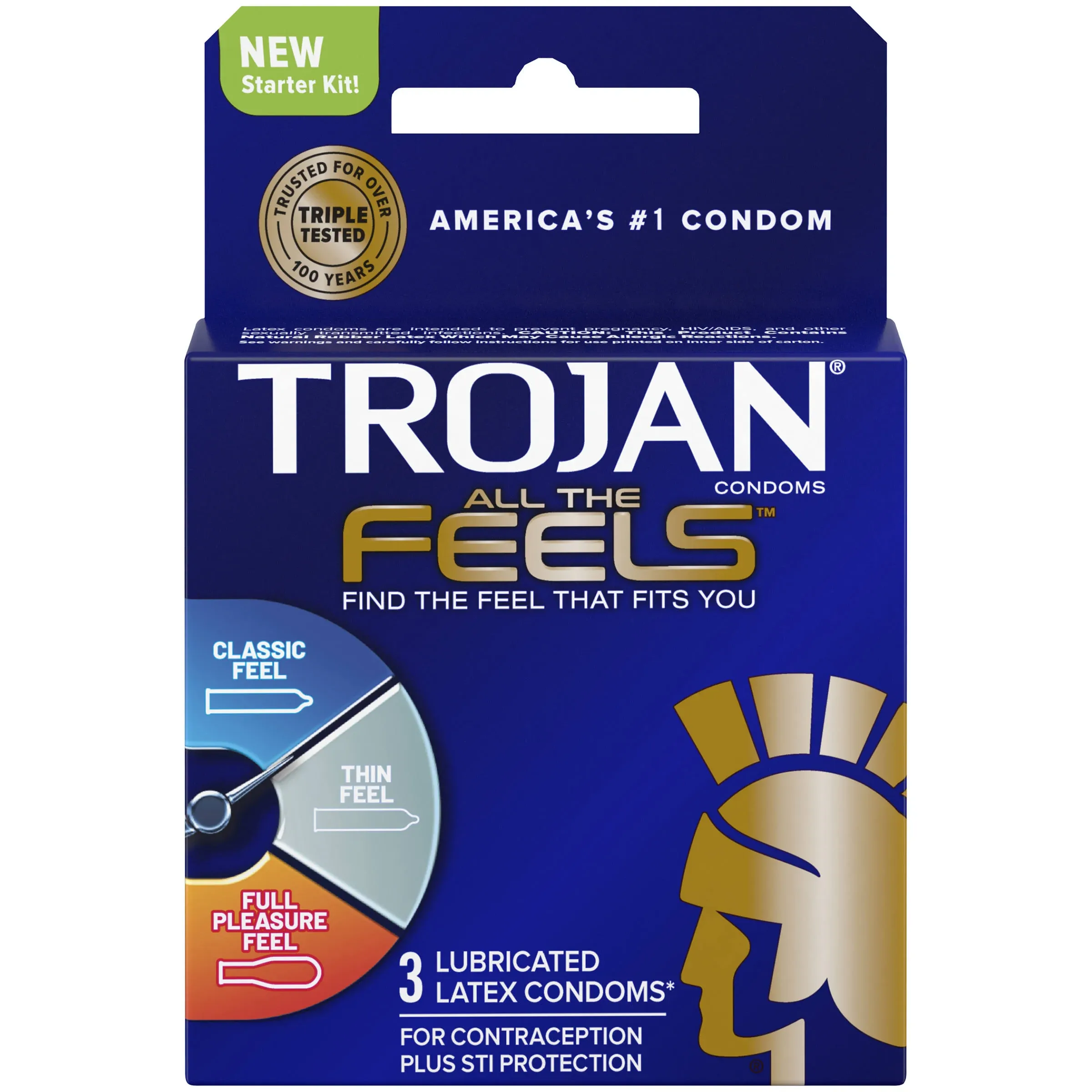 Trojan All The Feels Condoms, Lubricated - 10 condoms