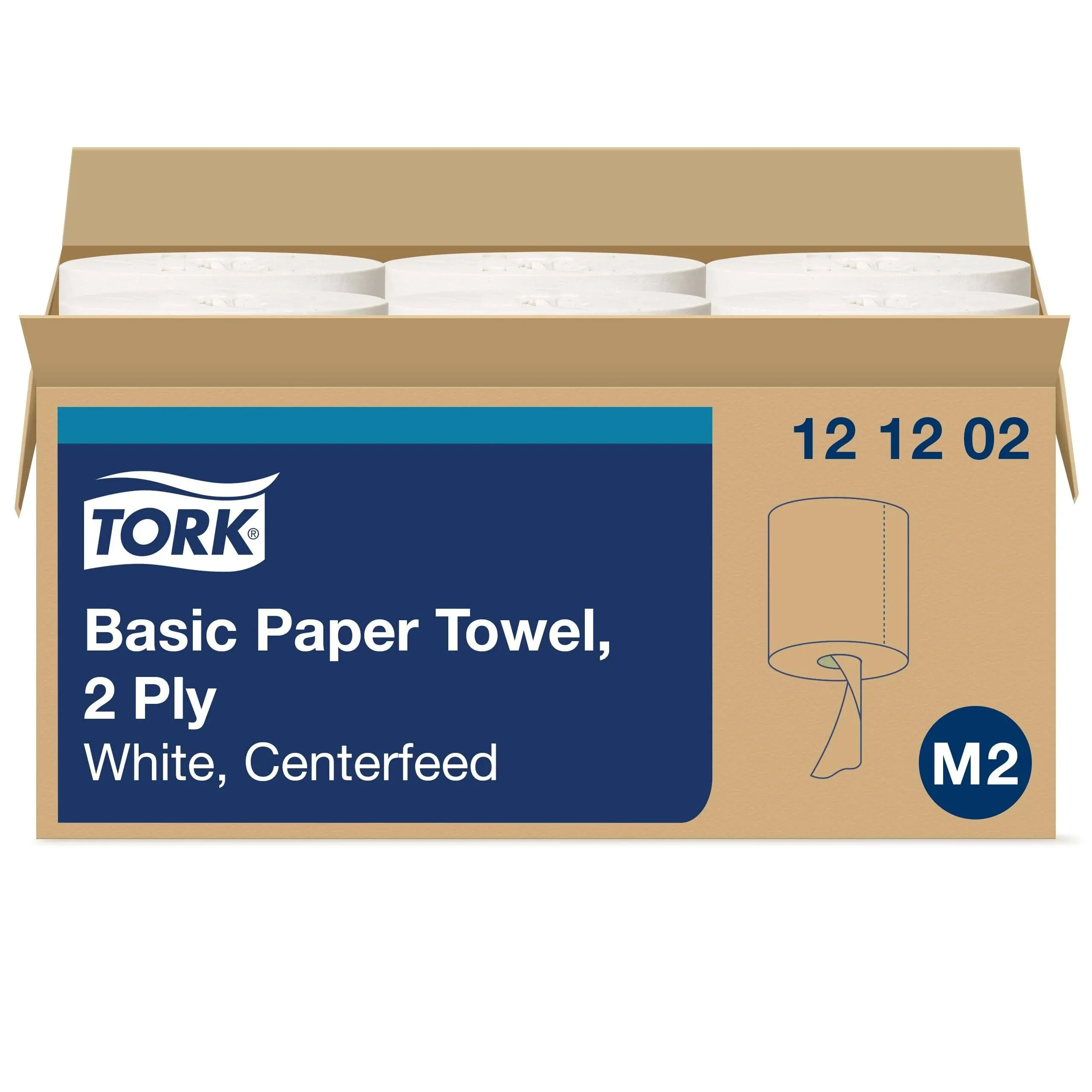 Tork - Centerfeed Hand Towel, 2-Ply, 7.6 x 11.8, White, 600/Roll, 6 Rolls/Carton