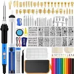 116pcs Wood Burning Kit, Professional Wood Burning Tool with Soldering, DIY Creative Tools Adjustable Temperature 220~480℃ Wood Burner Soldering Pen