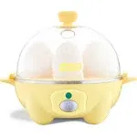 Dash Rapid Egg Cooker 6 Egg Capacity Electric Egg Cooker for Hard Boiled Eggs Poached Eggs Scrambled Eggs or Omelets with Auto Shut Off Feature Yellow