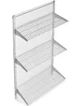 Triton Products Storability Wall Mount Organizational Unit with 3 Shelves, 1 Top Rack, 2 Side Rails - 33 Inch L x 31 1/2 Inch H, Wired Steel