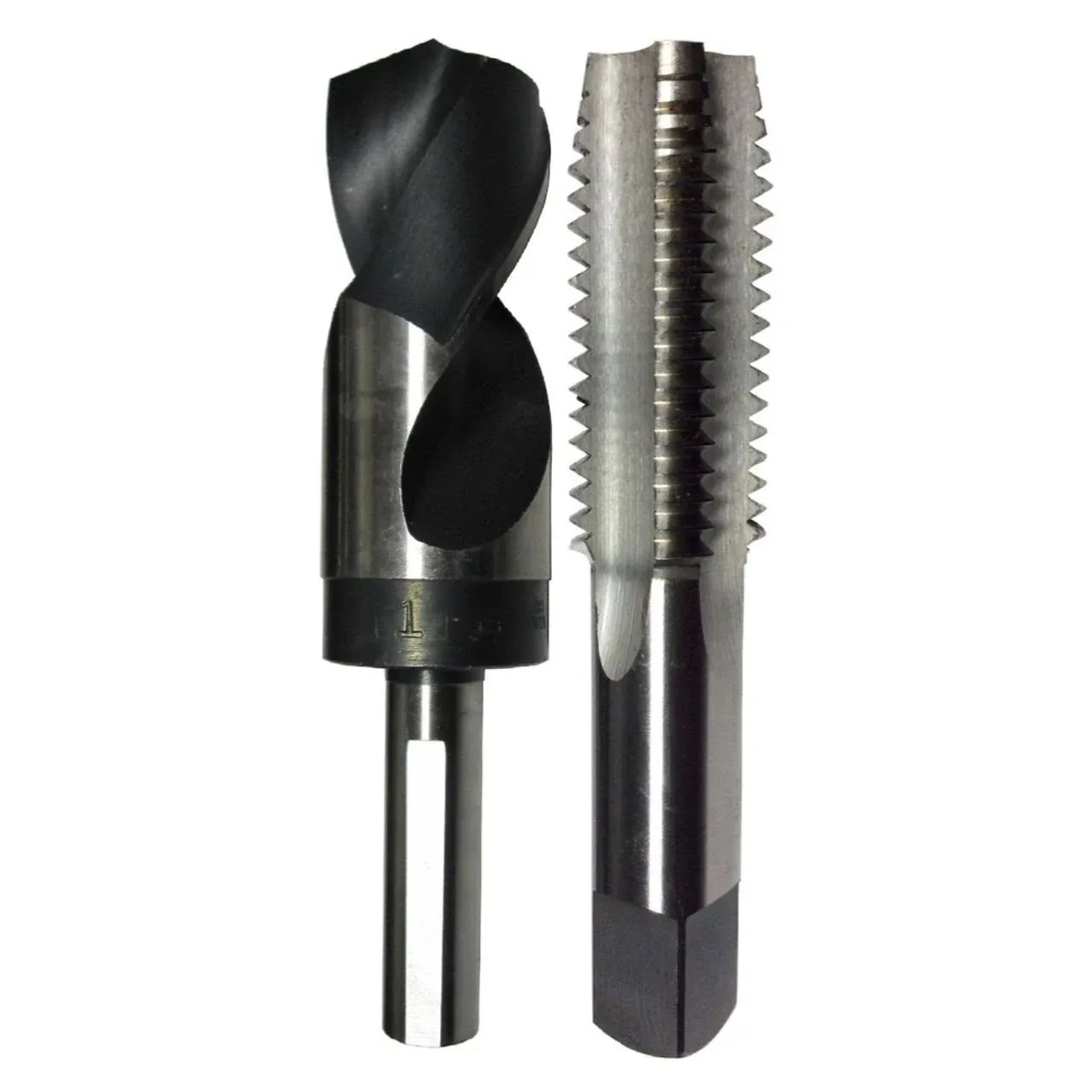 3/4"-10 HSS Plug Tap and 21/32" HSS 1/2" Shank Drill Bit POU3/4-10