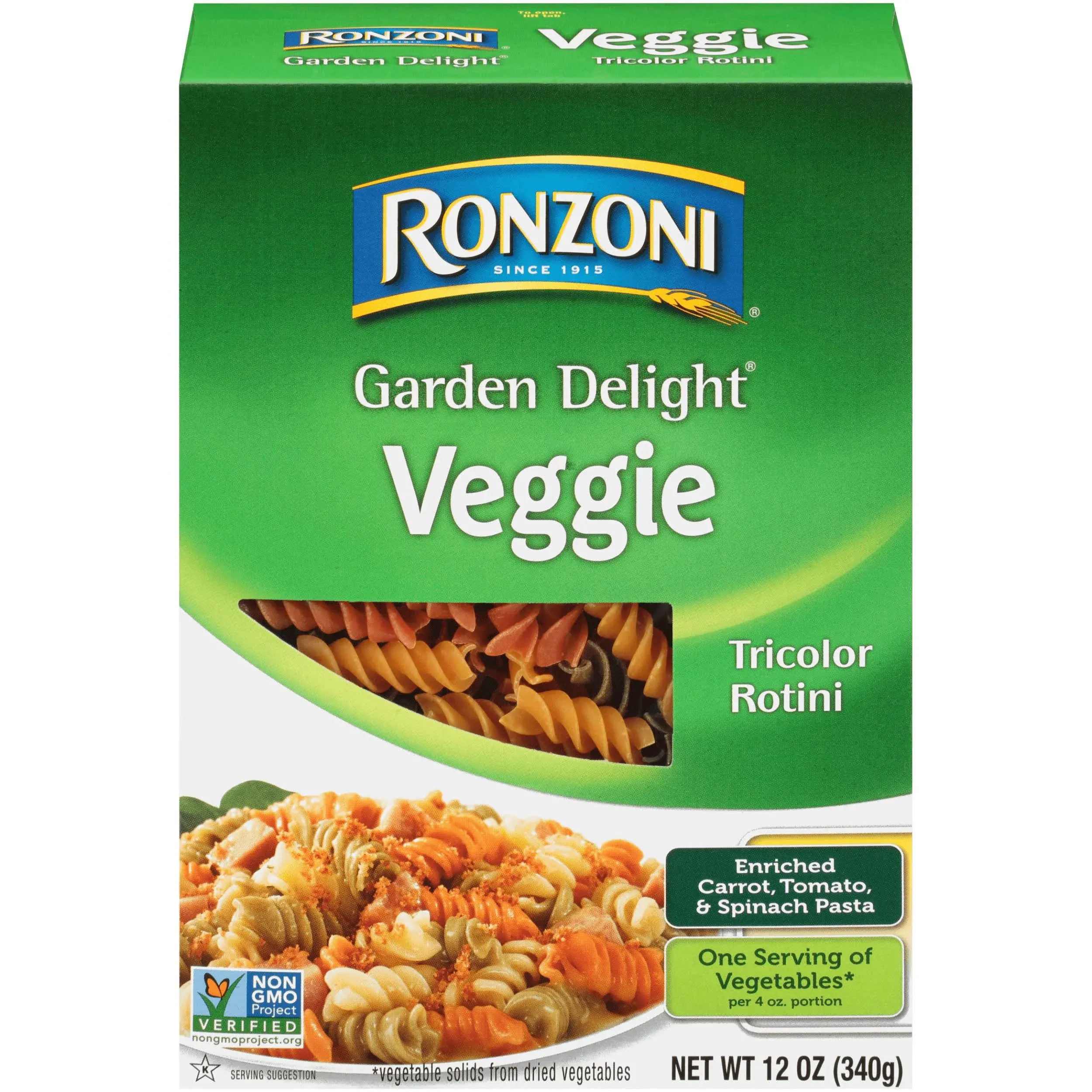 Boxes Ronzoni Garden Delight Veggie Tricolor Rotini