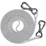 Dog Tie Out Cable, Heavy Duty Dog Chains for Outside with Lockable Hook, Pet ...