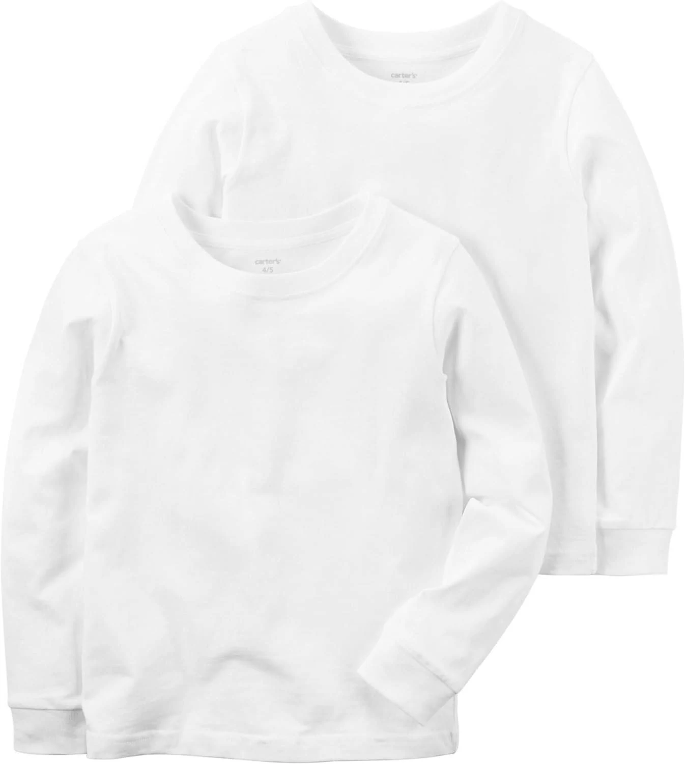 Carter's Little Boys' Long Sleeve 2-Pack Cotton Undershirts