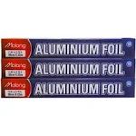 Aluminum Foil Wrap 75 Feet Long Heavy Duty Food Foil Wrap Kitchen Rap Suitable for Cooking, Roasting, Baking,BBQ and Family Parties (3 PACK)