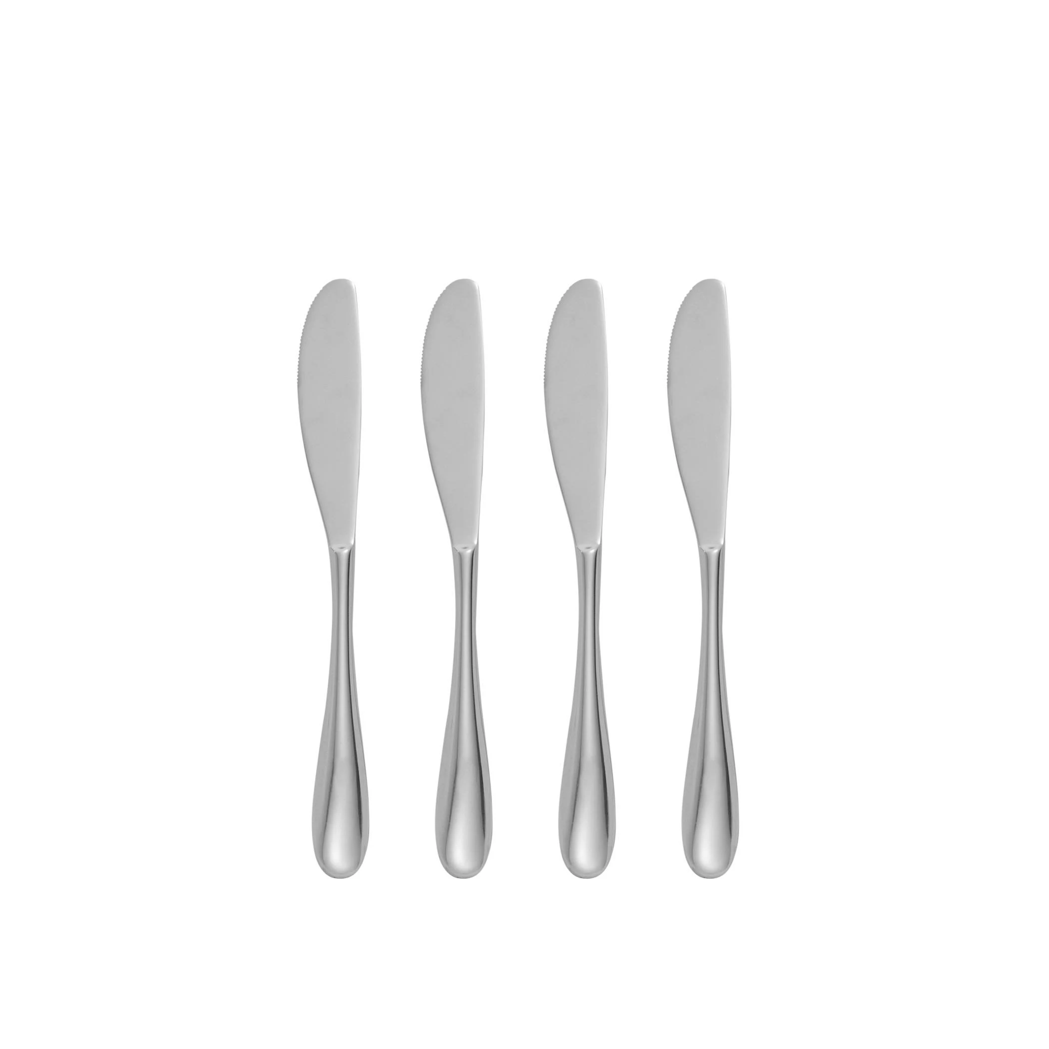 Nambé Paige Butter/cheese Knives (set Of 4) In Silver