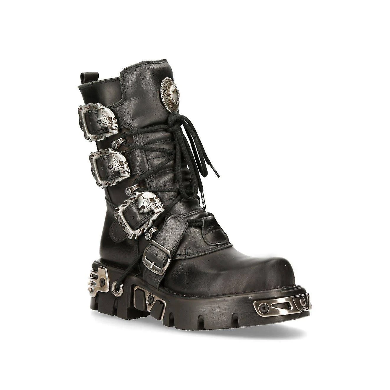 BOOT BLACK REACTOR  WITH BUCKLES AND LACES M-391-S1