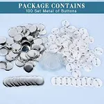 100 Pieces Blank Badge Button Parts for Button Making Machine - Metal Shells ...